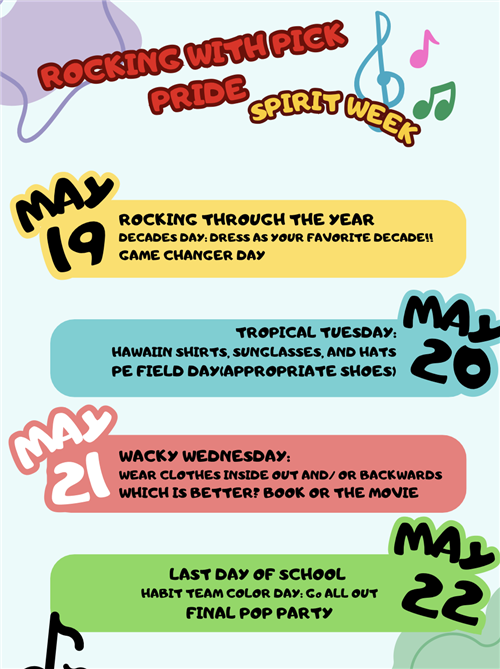  7 Habits Spirit Week Info